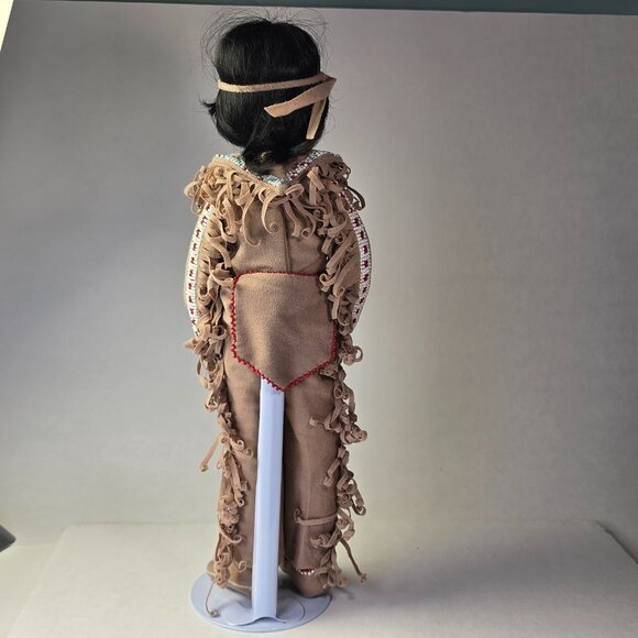 Linda Mason Doll Native American Indian 1993 Vintage Porcelain Quick Fox Boy - Picture 8 of 15